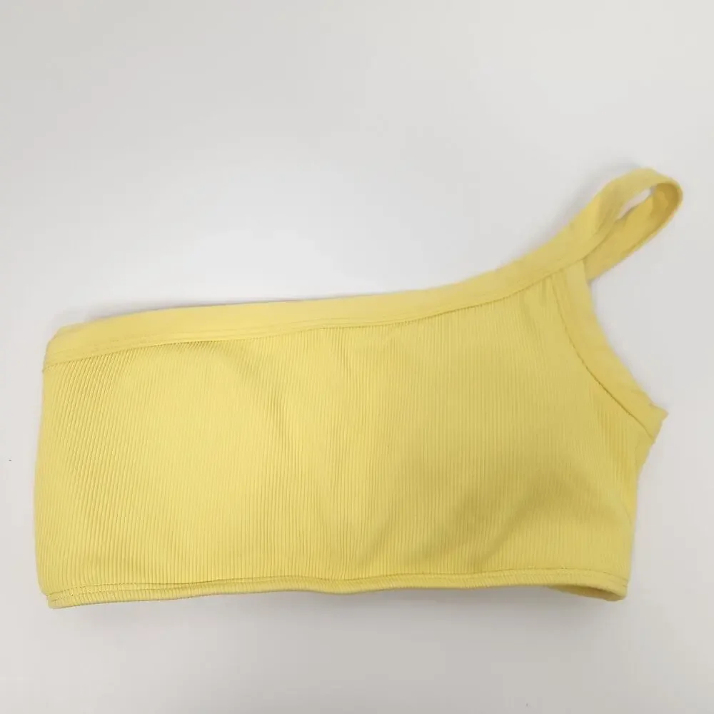 L*Space Axel Bikini Top in Yellow Size Small One Shoulder NWT